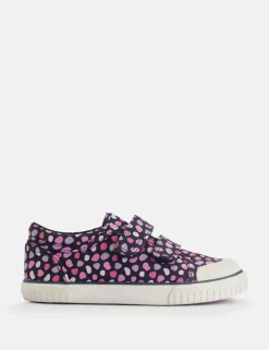 Kids' Splash Print Canvas Riptape Trainers (6 Small - 3 Large)
