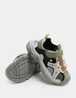 Kids Sporty Colour Block Trekkers (4 Small - 2 Large)