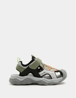Kids Sporty Colour Block Trekkers (4 Small - 2 Large)