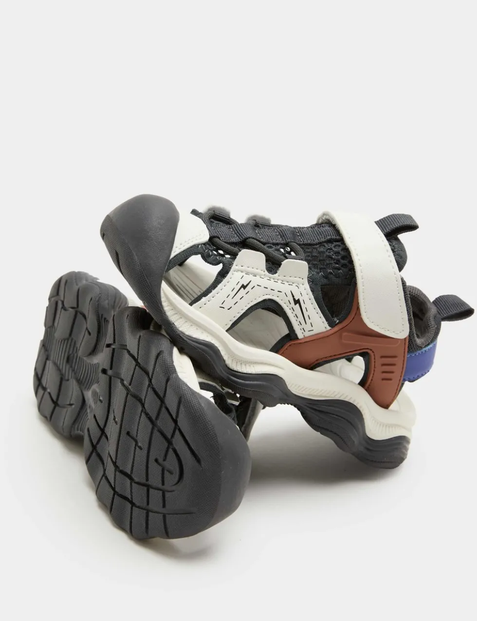Kids Sporty Colour Block Trekkers (4 Small - 2 Large)