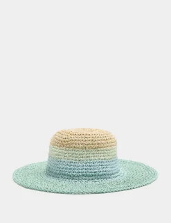 Kids' Straw Ombré Wide Brim Hat (18 Mths-13 Yrs)