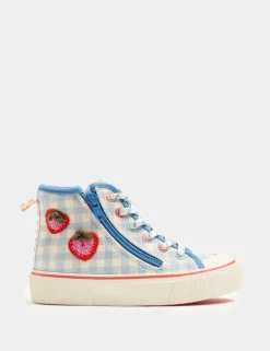 Kids' Strawberry Patterned High Top Trainers (4 Small-2 Large)