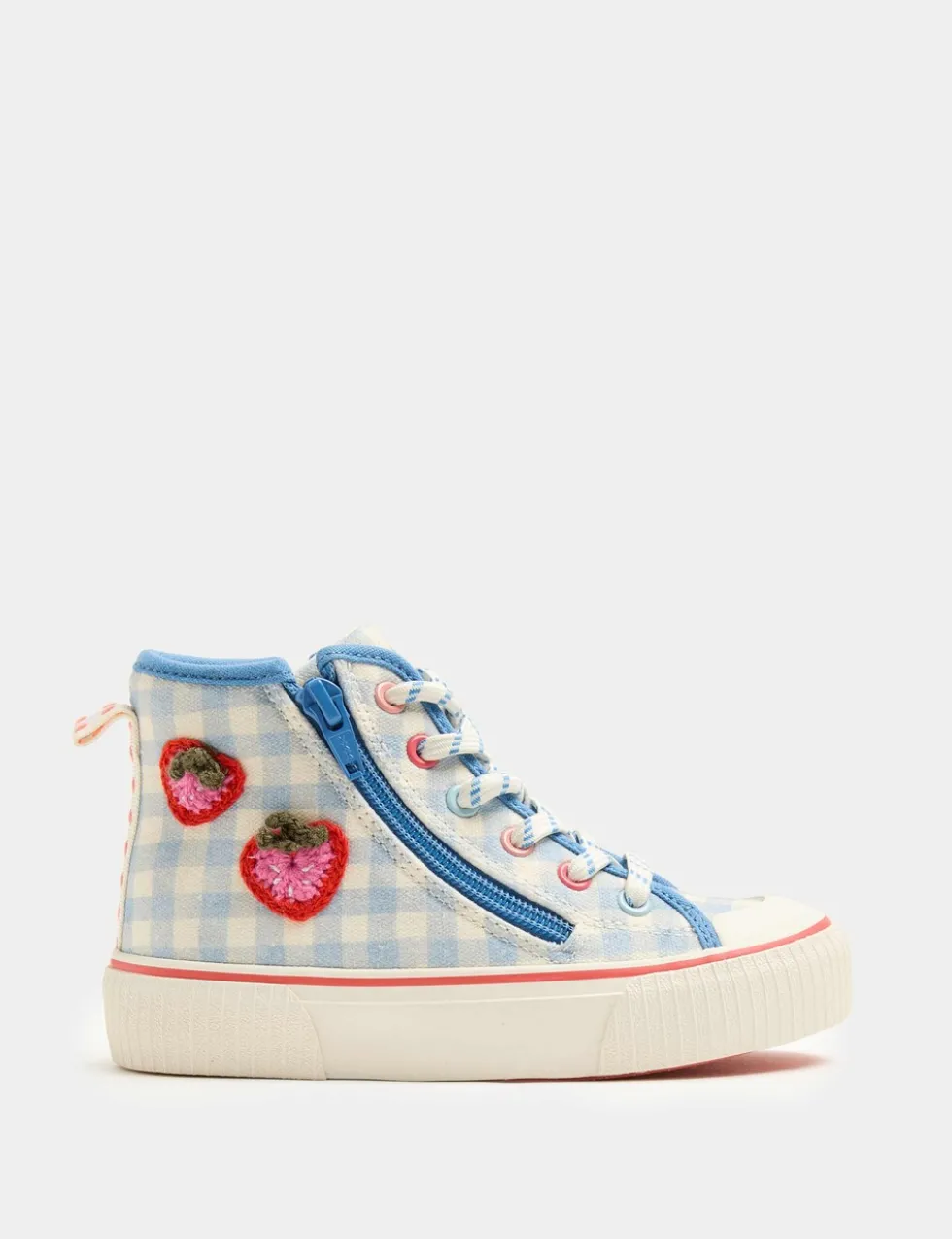 Kids' Strawberry Patterned High Top Trainers (4 Small-2 Large)