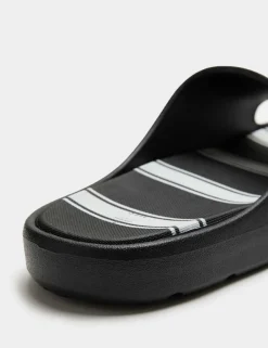 Kids' Striped Footbed Sliders (10 Small - 7 Large)