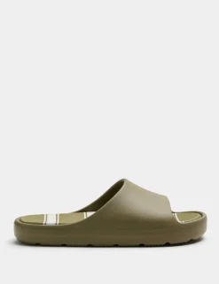 Kids' Striped Footbed Sliders (10 Small - 7 Large)