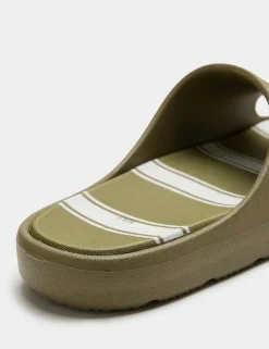 Kids' Striped Footbed Sliders (10 Small - 7 Large)