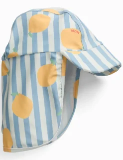 Kids' Striped Lemon Swim Hat (0-4 Yrs)