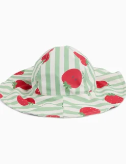 Kids' Striped Strawberry Swim Hat (0-4 Yrs)