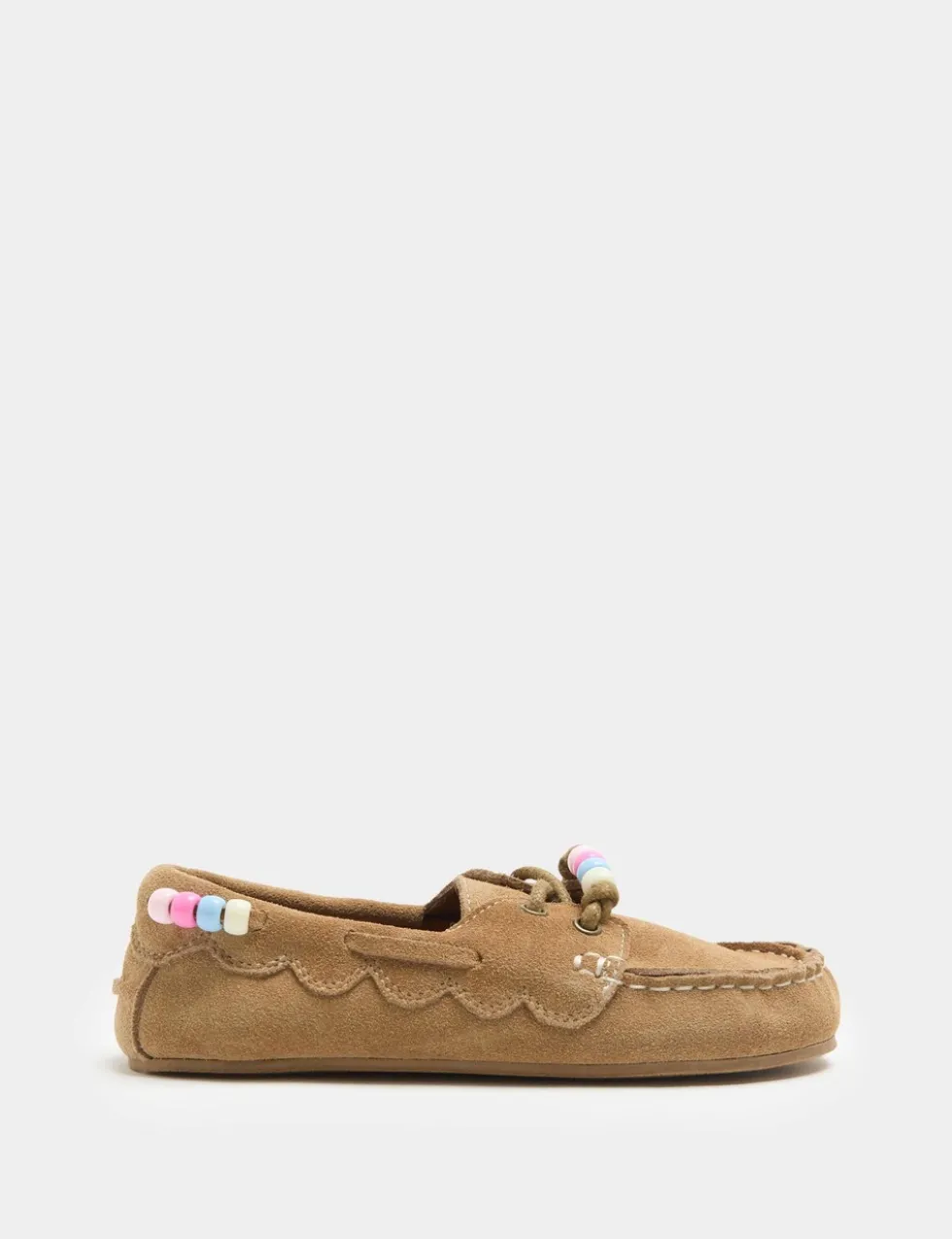 Kids' Suede Charm Boat Shoes (10 Small - 2 Large)
