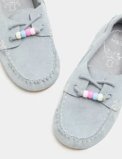 Kids' Suede Charm Boat Shoes (10 Small - 2 Large)