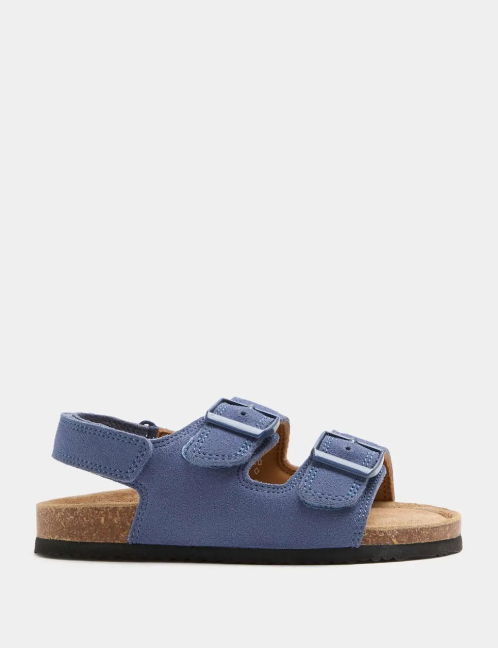 Kids' Suede Double Buckle Footbed Sandals (4 Small-2 Large)
