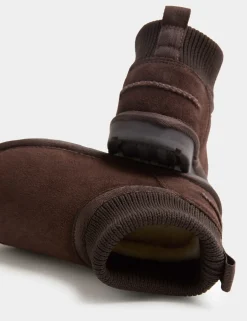 Kids' Suede Pull-On Ankle Boots (4 Small - 6 Large)
