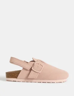 Kids Suede Riptape Clogs (4 Small - 2 Large)