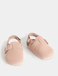 Kids Suede Riptape Clogs (4 Small - 2 Large)