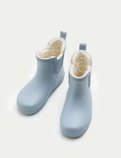 Kids' Warm Lined Chelsea Wellies (3 Small - 2 Large)