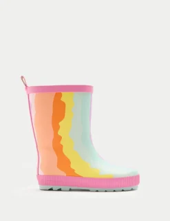 Kids’ Wavy Patterned Wellies (4 Small - 2 Large)