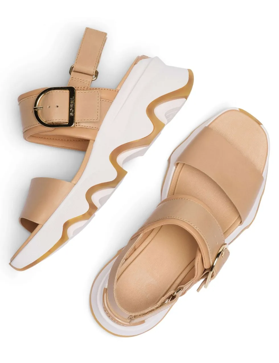 Kinetic™ Impact Leather Wedge Sandals