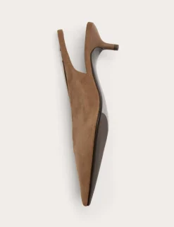 Kitten Heel Pointed Slingback Shoes