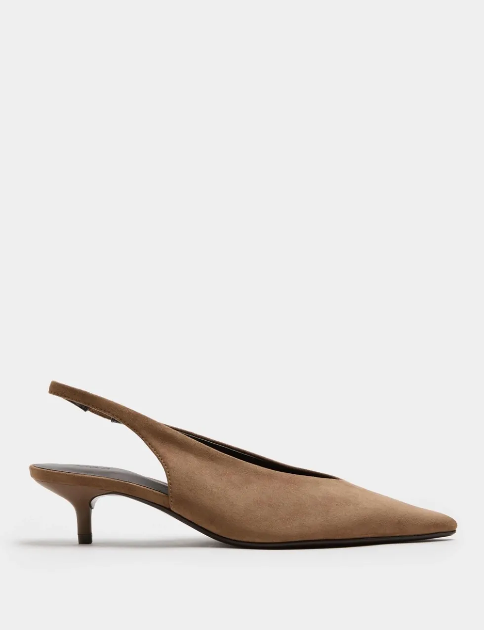 Kitten Heel Pointed Slingback Shoes