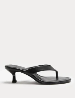 Kitten Heel Toe Post Sandals