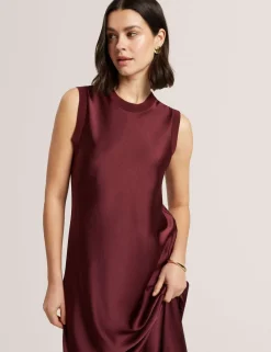 Knitted Back Maxi Slip Dress