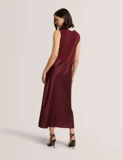 Knitted Back Maxi Slip Dress