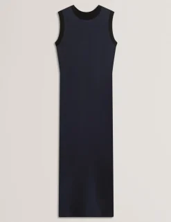 Knitted Back Maxi Slip Dress