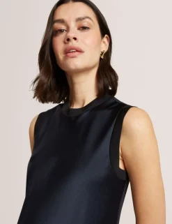 Knitted Back Maxi Slip Dress