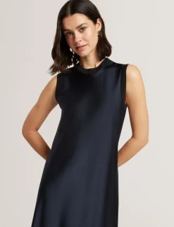 Knitted Back Maxi Slip Dress