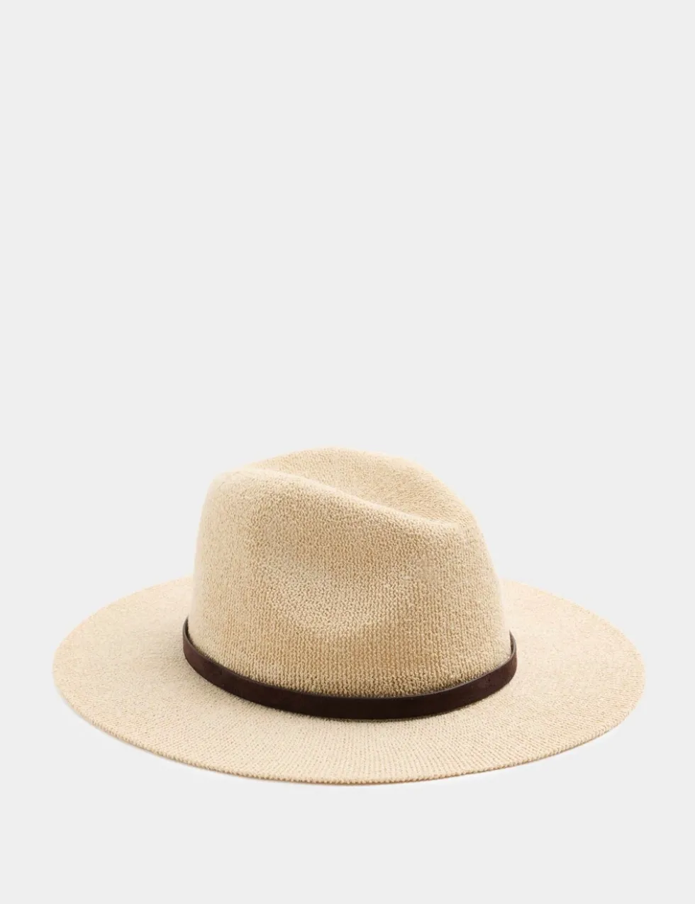 Knitted Broad Brim Hat