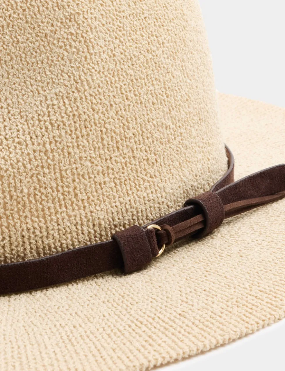 Knitted Broad Brim Hat