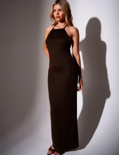Knitted Halter Neck Maxi Beach Dress