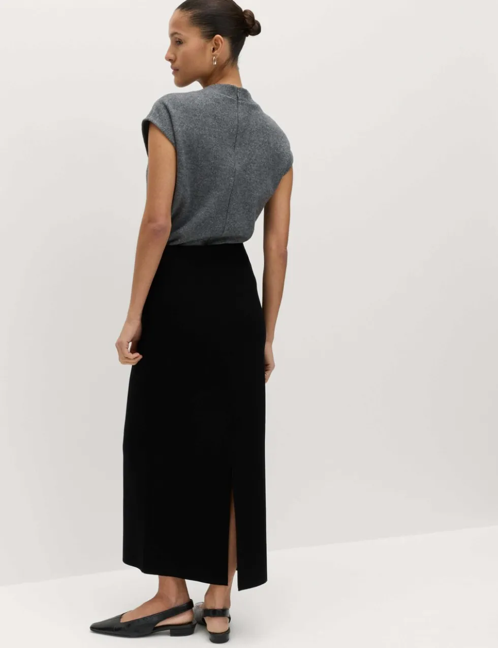 Knitted Midaxi Column Skirt