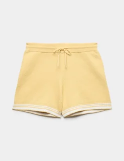 Knitted Relaxed Fit High Waisted Shorts
