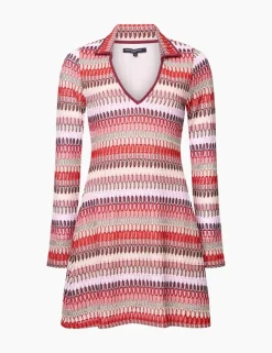 Knitted Striped Mini Shift Dress