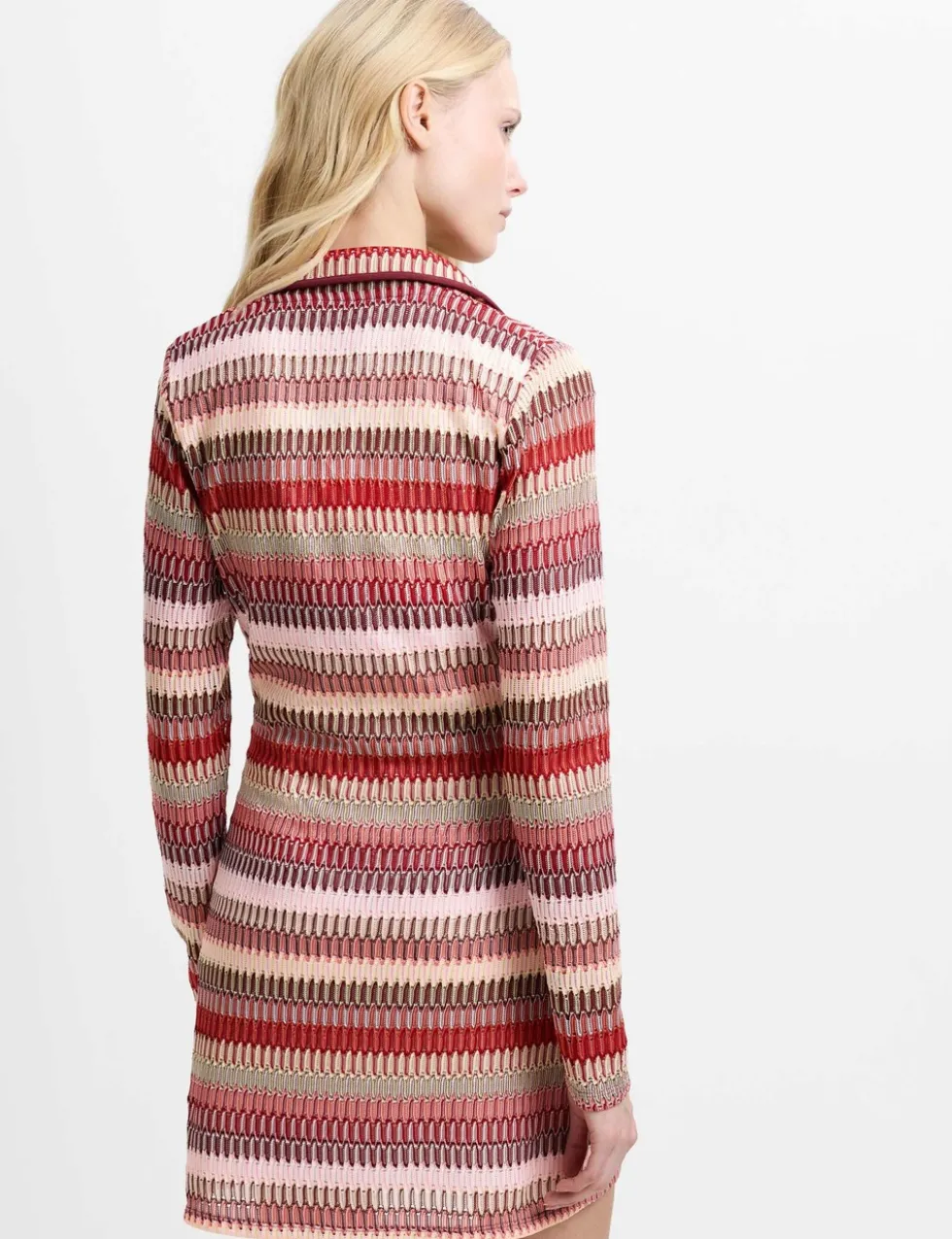 Knitted Striped Mini Shift Dress