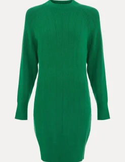 Knitted Textured Round Neck Mini Jumper Dress