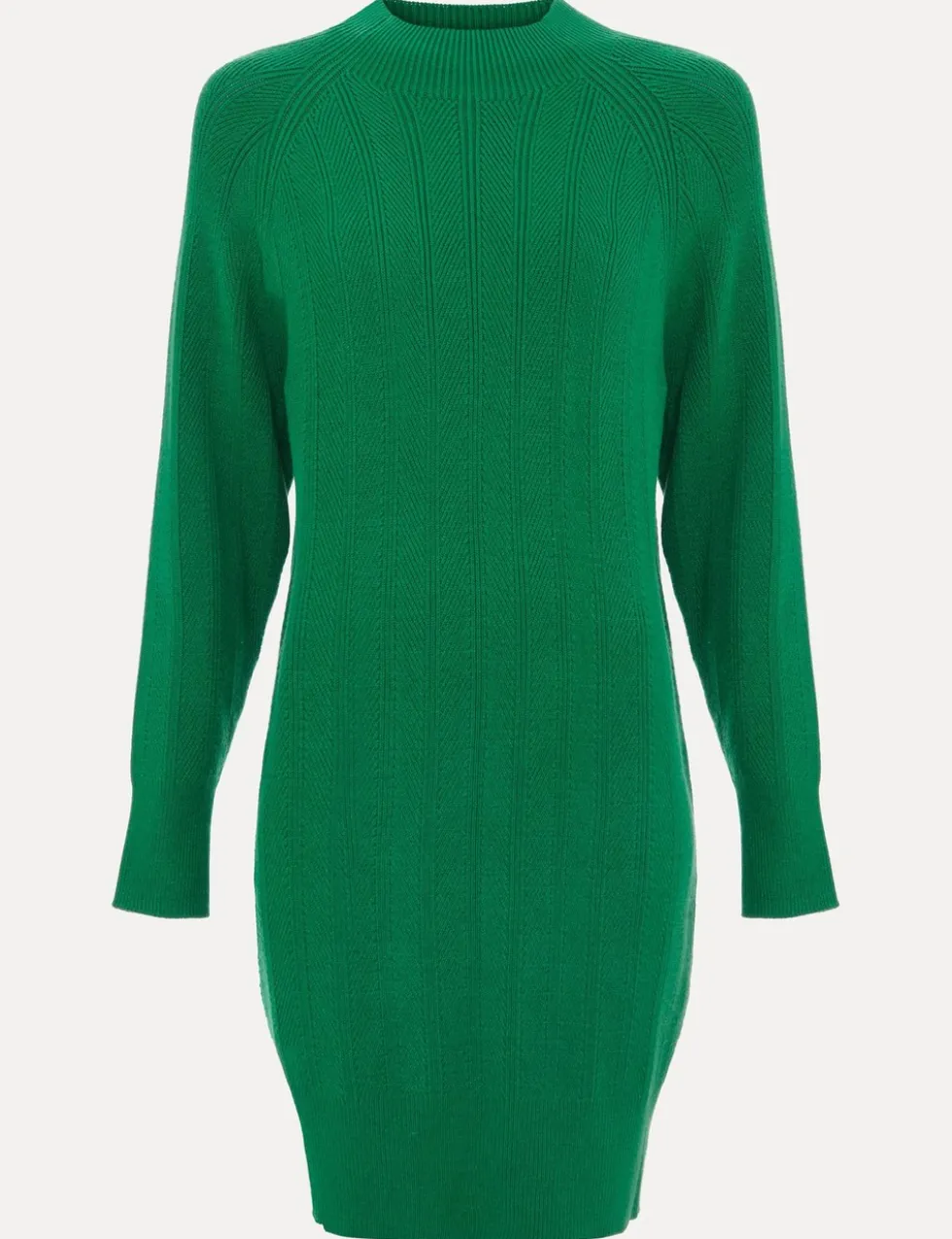 Knitted Textured Round Neck Mini Jumper Dress