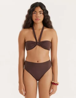 Knot Front Halterneck Bikini Top