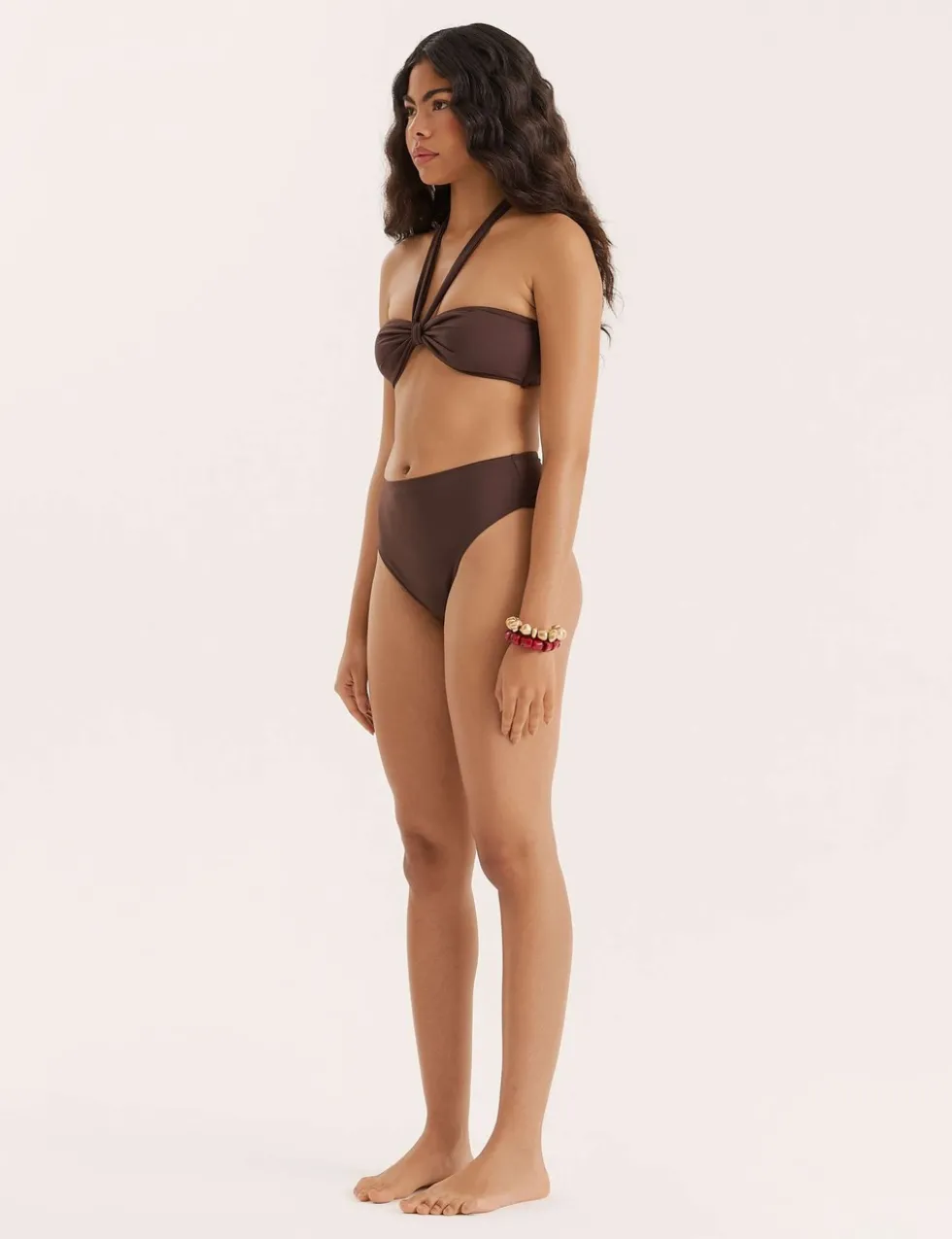 Knot Front Halterneck Bikini Top