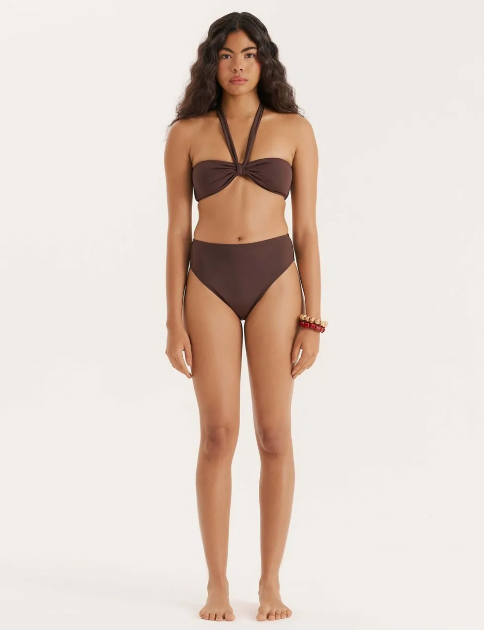 Knot Front Halterneck Bikini Top