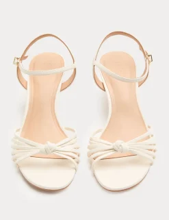 Knot Strappy Stiletto Heel Sandals