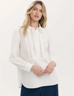 Lace Detail Cotton Shirt