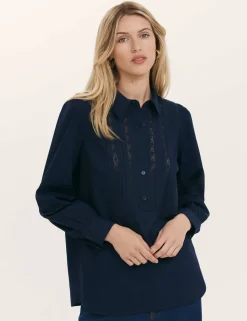 Lace Detail Cotton Shirt