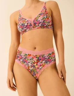 Lace Floral Plunge Bra
