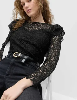Lace Frill Detail Blouse