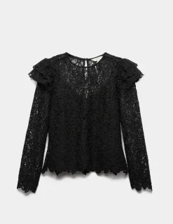 Lace Frill Detail Blouse