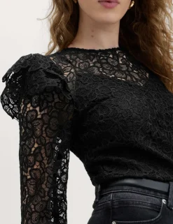 Lace Frill Detail Blouse