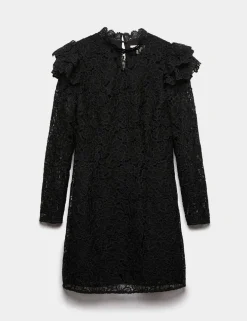 Lace High Neck Mini Column Dress