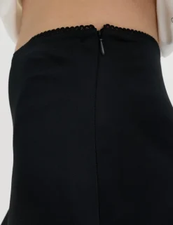 Lace Insert Mini Slip Skirt